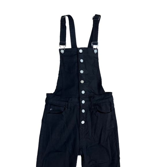 Kancan Overalls Jean Womens Denim Stretch Bibs Boho 90s Black Small NWT - Picture 5 of 16